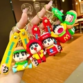 Crayon Shin-chan food themed keychain with colorful PVC hamburger and soda charms - Hamburger Low-salary [mixed Pay] / Quantity 1 Is 1 Piece/rubber Type