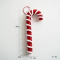 Rood en wit kerstboomornament in de vorm van een zuurstok met afmetingen van 30cm - 24-Grote Candy Cane Glitter
