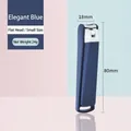 Kompakter eleganter blauer Nagelknipser kleine Größe mit flachem Kopf und Spritzschutz - Mittel Gerade Kante / Elegant Blau