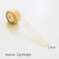 Champagne gold semi-transparent 2.4cm organza ribbon for Christmas gift DIY wrapping - 2.4cm Champagne Sheer Chiffon Ribbon (6 Yards)