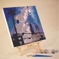 DIY digital oil painting kit Starry Girl theme with easel 12 colors and 3 brushes - CGX03 Starry Sky Girl