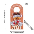 Weihnachtstürhänger aus Holz mit Plüsch-Rentier und Feliz Navidad Schriftzug-Dekor - Hirsch