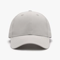 Men's light grey quick-dry baseball cap featuring laser-cut ventilation holes and curved brim - Adjustable / Light Gray