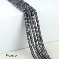 Strands of natural Picasso Jasper 2x4mm flat rondelle spacer beads for DIY jewelry - 2x4mm Spacer Beads (Approx. 150 Beads/Strand) / Picasso Stone