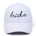 Cappellino da baseball bianco con ricamo Bride nero per feste di addio al nubilato - Bianco