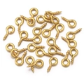 Tornillos de ojo dorados de acero inoxidable para joyería DIY y manualidades pequeñas - 1.0*4*8 / Oro al Vacío de 18K