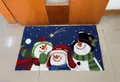 Close-up of plush Christmas snowman rug featuring thick tufted texture and festive patterns - Christmas Faux Cashmere Rug - 12 / 50*80cm【Skin-friendly Velvet】