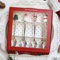 4er-Set Weihnachts-Teelöffel mit Weihnachtsmann-Motiven in roter Geschenkbox - Neues Löffel-Set
