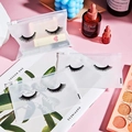 Pink EVA eyelash storage bags with black zippers and cute eyelash pattern design - 15x10cm / White Eyelash Zipper Bag