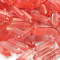 Bulk red quartz double pointed hexagonal crystal pendants for jewelry making - Watermelon red