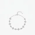 Bracciale a quadrifoglio in argento sterling S925 con pietre di zircone per donna - Argento 925 / Argento sterling 925