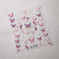 TS-3604 5D-geprägte Schmetterlings-Nagelsticker mit rosa-blauen Farbverläufen - Rosa Blau Violett Schmetterling Geprägter Stil (TS-3664)