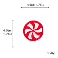 Peppermint swirl embroidered patch for Christmas DIY sewing and garment decor - Diameter 4.5cm / 11169-Red White Spiral Round