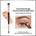 GECOMO dual-ended eyeshadow makeup brush G1038 with soft bristles and black handle - G1038 Dual-ended Eyeshadow Brush