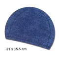 Blue denim print high-elastic swimming cap for adults, size 21x15.5cm for unisex - 21*15.5cm / Blue Denim Print