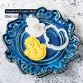 Mini snowman cookie mold for DIY Christmas baking, dimensions 4.4x5.3cm, plastic cutter - Snowman