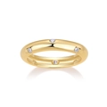 Elegant 18K gold-plated S925 silver ring featuring sparkling round-cut moissanite stones - R14695+gra/black Card / US Size 7 / Circumference 54.3mm