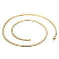 Elegant gold-plated stainless steel snake bone chain necklace with lobster clasp closure - 3mm Width (KN203516-Z)