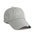 Light gray quick-dry baseball cap with laser-cut breathability and peak embroidery - Adjustable / Light Gray