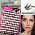 Self-adhesive cluster lashes in dog-eye style, 10-row large pack with a natural finish - 10 Rows Puppy Style MJQ