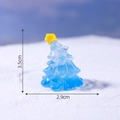 Miniatur Weihnachtsbaum aus Glas in Blau mit gelbem Stern und Maßen 3,5 cm Höhe - 3# Blau Weihnachtsbaum