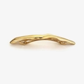 Pinza de pelo dorada estilo lava con diseño ondulado irregular y acabado metálico - Dorado Ola Grande