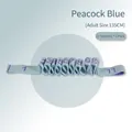 Peacock blue 135cm yoga stretching strap with 11 numbered loops for adult fitness - Peacock Blue 11 Grids