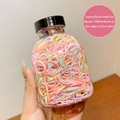 Barattolo con 1000 piccoli elastici per capelli color crema Morandi per bimbi - Barattolo / 3# Color Crema Piccolo Ispessito (1000 Pezzi)