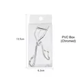 Silver carbon steel eyelash curler with chrome finish in transparent PVC retail box - Chrome Silver (PVC Box)