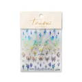 Adesivi per unghie a farfalla argento laser con motivi a stella per nail art design - to2559 Argento Laser