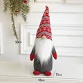 Gnome de Noël de 50cm avec bonnet rouge tricoté et barbe blanche pour décor de fête - Gnome de Noël Gris 50CM