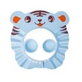 Blue tiger cartoon baby shower cap with adjustable strap for eye and ear protection - Tiger Bath Hat Blue