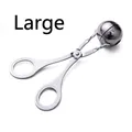 Large size stainless steel meatball maker scoop with ergonomic scissor handle design - Large (4.8cm Diameter)