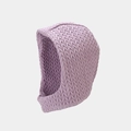 Detailed texture of lavender purple chevron quilted balaclava hat with soft warm fabric - Light Purple