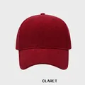 Casquette de baseball classique bordeaux en coton avec sangle réglable et œillets - Régulier (56-60cm) / Bordeaux