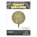22 inch 4D laser disco balloon with white and gold checkerboard pattern for party decor - 4D Laser White Gold Disco
