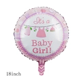 18 inch pink round Baby Girl foil balloon for baby shower party decorations - 18 Inch Pink Baptism Clothes