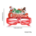 Red LED Merry Christmas glasses with Santa motifs, size 15.6x12.2cm for festive parties - Christmas Glasses Style F