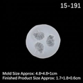 Molde de silicona translúcida con tres formas de concha para arcilla y fondant DIY - Transparente