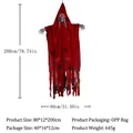 Detaillierte Größentabelle für die rote Halloween Skelett Geist Dekoration - PL-12 Elektrischer sprachgesteuerter leuchtender roter Sensenmann 2M
