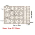 Pegatinas blancas de copos de nieve para ventanas en varios tamaños para Navidad - 1 Hoja (27 Copos de Nieve)