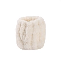 Polsini assorbenti in peluche bianco per il lavaggio del viso, morbido materiale di flanella - Polsino Singolo Largo (37#) / Bianco Sporco
