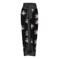 Black wrap sarong skirt with white and lavender starburst prints and a waist tie - Single Starburst Sarong