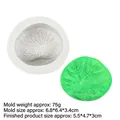 Stampo in silicone a forma di foglia con modello dettagliato di foglia verde - Foglia di Loto / Grigio
