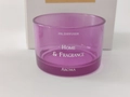 Purple cylindrical glass oil diffuser jar with white aroma fragrance text branding - Purple Glass Empty Cup