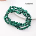 Polished irregular green malachite stone beads with natural striped texture for DIY jewelry - Malachite (Circumference Approx. 80cm)