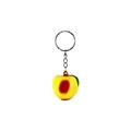 Cute mini peach fruit keychain pendant with gradient red and yellow realistic foam design - Peach
