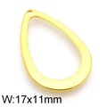 Colgante de gota en acero inoxidable dorado 17x11mm para joyas DIY y pendientes - Color Dorado (KLJ5842-Z)