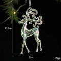 Iridescent acrylic reindeer Christmas tree ornament with 13.5cm height and 29g weight - Reindeer F