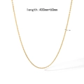 Detailed view of 18K gold plated Figaro chain with 400mm+60mm length and 1.7mm width - Cable Chain (TN3418) / 1.7mm/400mm+60mm